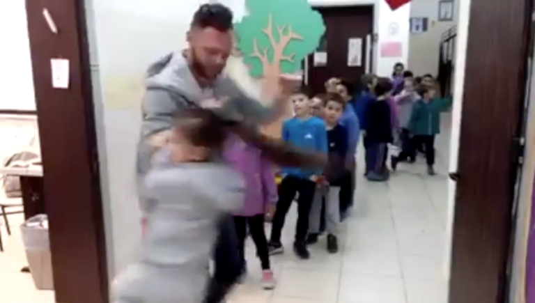 WATCH: Israeli Teacher Greets His Students With Personalized Handshake Every Day