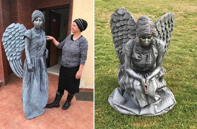 INCREDIBLE: This Young Woman Dressed Up As a Statue For Purim