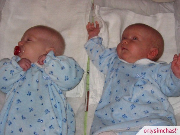 Birth  of  twin-girls to Yisroel & Sara Malka Szpilman