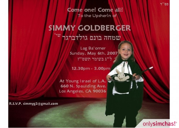 Upsherin  of  Simmy Goldberger