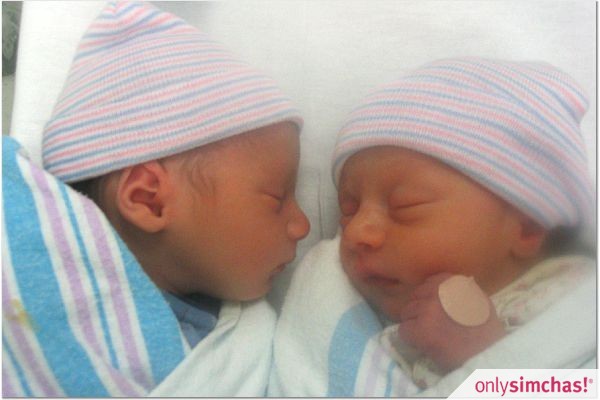 Birth  of  Twins – Simcha Elazar and Rina Yocheved Levitt
