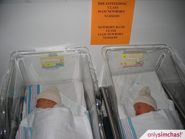 Birth  of  Twins (girl and boy) to Esther (Isseroff) and Josh Slomnicki