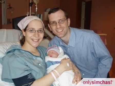 Birth  of  Sarah Adina to Ezra&Chana (Szyf) Schneck