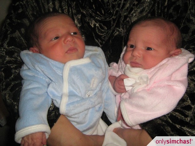 Birth  of  Twins Boy and Girl to Shloimy  and Chaya Gitty Rosenberg