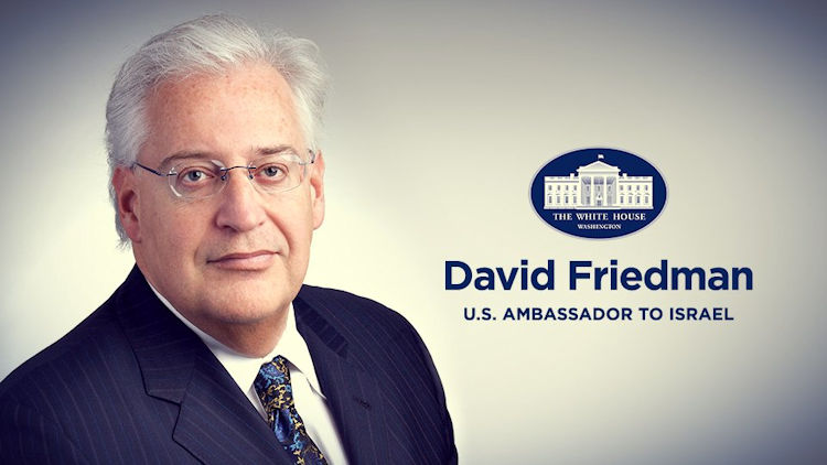 Orthodox US Ambassador David Friedman Officially Takes Up Post in Israel