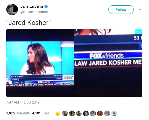 Jared Kosher or Jared Kushner?