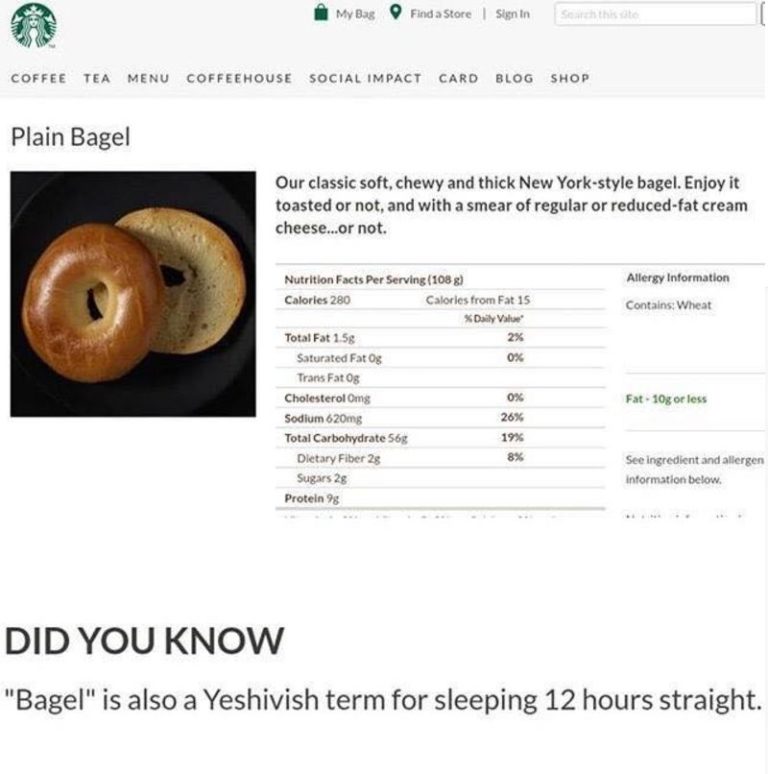 Starbucks Gets “Yeshivish”