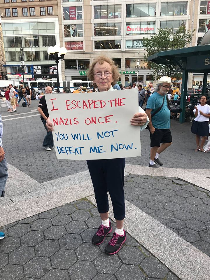 Amazing Powerful Sign from an Anti-Hate Rally Yesterday in NYC