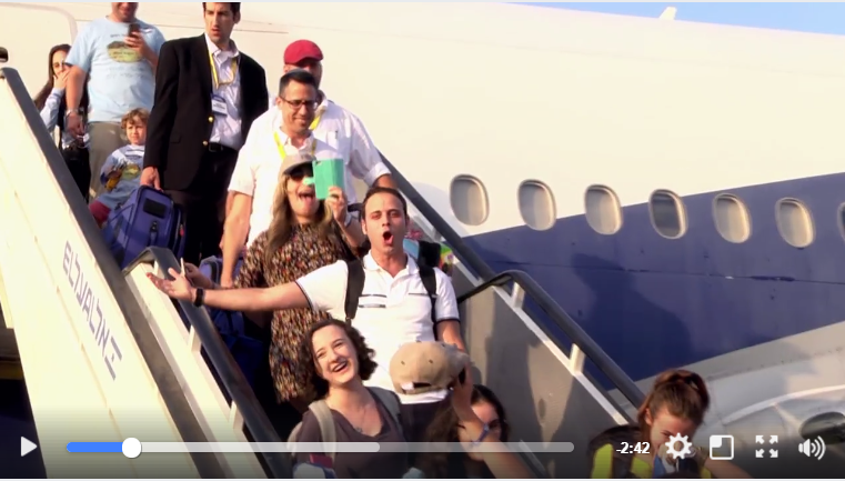 Watch: 233 New Olim Touch Down in Israel!