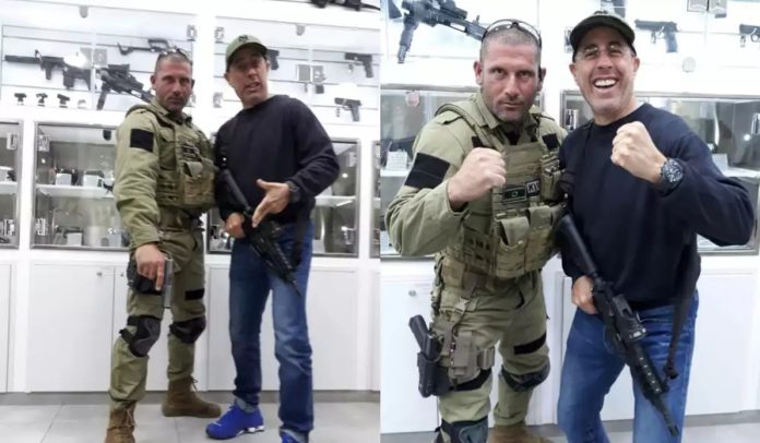 Comedian Jerry Seinfeld Visits Israeli Counter-Terror Training Camp