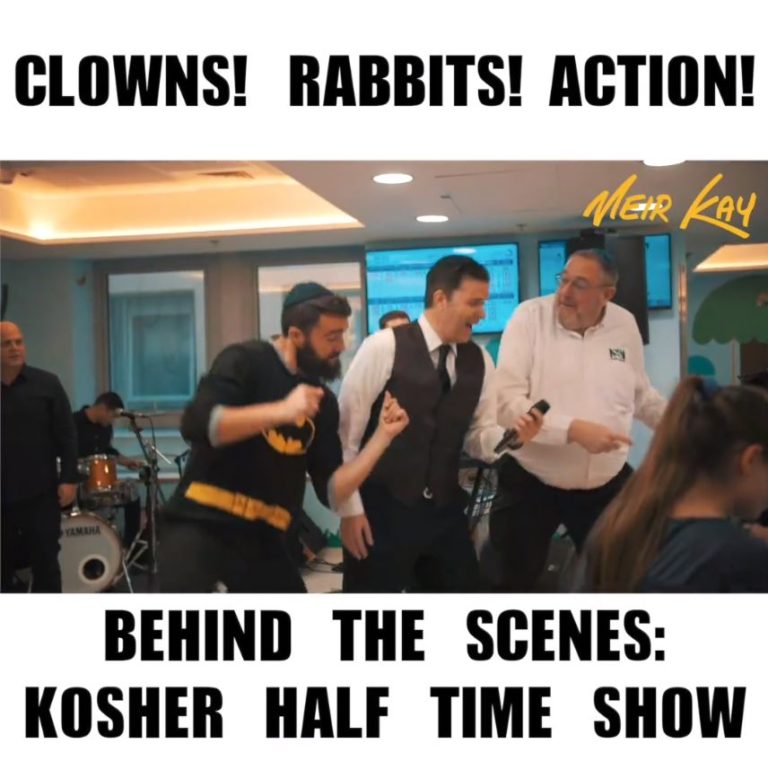 Clowns! Rabbits! Action! Behind the Scenes – NSN Kosher Half Time Show