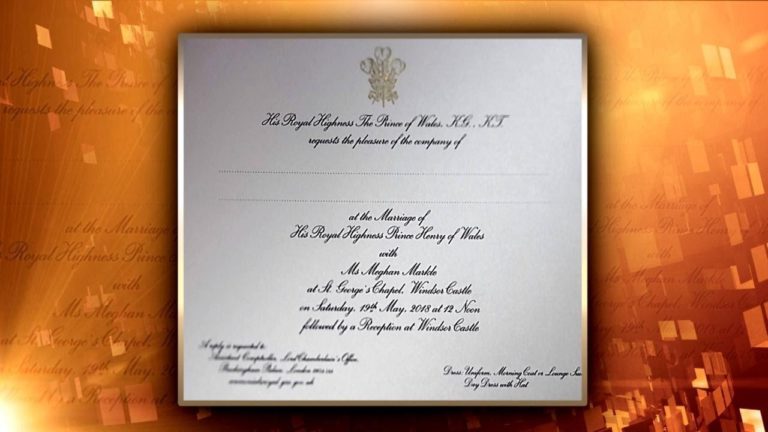 Get your first look at Prince Harry and Meghan Markle’s wedding invitation