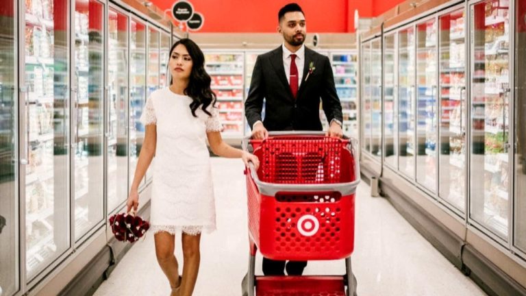 This couple did their wedding photos at Target