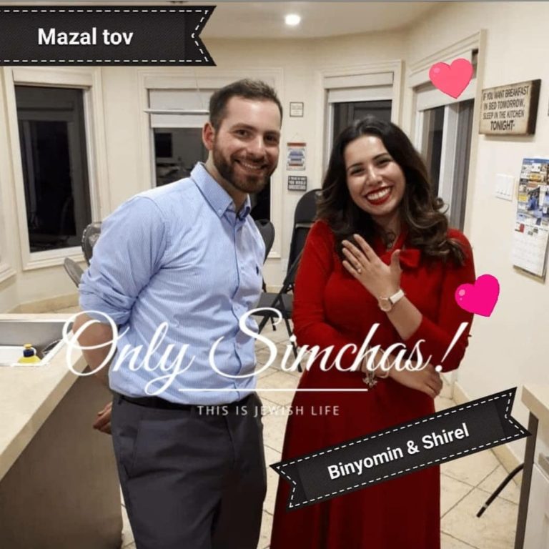 Engagement of Binyomin Korobkin (Thornhill) and Shirel Moll (Thornhill)!!