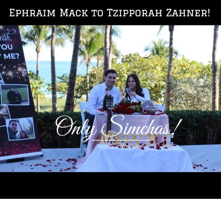 Engagment of Ephraim Mack to Tzipporah Zahner