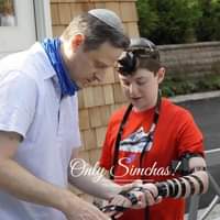Mazal Tov Noah Wasserman for putting on your tefillin for the first time! (Englewood, New Jersey) #onlysimchas
