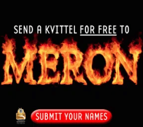 Hurry – Did you submit your friends name (FOR FREE) to Meron for tefillah on Lag B’Omer? (through Yad L’Achim)