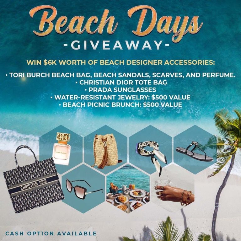 We have teamed up with @epicgift_giveaway and some other amazing accounts to bring you this awesome ‘Beach Days Giveaway’ just in time for the summer ☀️. ➡️Head over to @epicgift_giveaway page and see their giveaway post for easy instructions how to enter. Takes under 30 seconds and you gotta be in it to win it!!! 🎁One lucky winner will win all these prizes: -Christian Dior tote bag ($3300 value) -Tori Burch beach bag, beach sandles, scarves and perfume -Prada sunglasses -unique water resistant jewelry $500 value -Beach picnic brunch $500 value ➡️Cash value is available instead of the prizes. ➡️Giveaway ends Monday June 20 at 10pm. Good luck💕