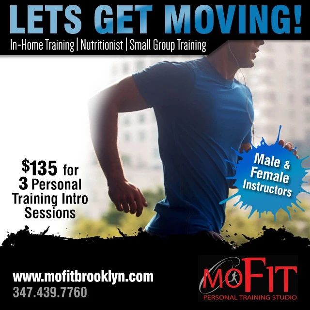 get in to the best shape of your life with the help of one of our certified trainers..male and female trainers in home training available health coach available 347 439 7760 Mofit613@gmail.com book through our site www.mofitbrooklyn.com we service all of Brooklyn 114 Ditmas ave